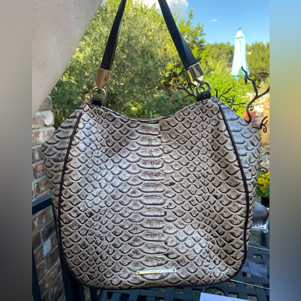🔥BRAHMIN🔥Marianna Shoulder Tote Bag in Pearl Dogwood - EUC